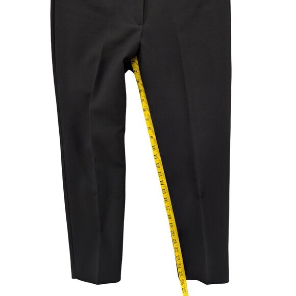 Talbots Hampshire Pants Womens Solid Black Flat Front Stretch Size 6P - Picture 9 of 11